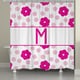 preview thumbnail 10 of 16, Laural Home Flowers and Polk-Dot Monogram Shower Curtain