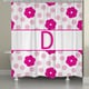 preview thumbnail 4 of 16, Laural Home Flowers and Polk-Dot Monogram Shower Curtain