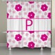 preview thumbnail 12 of 16, Laural Home Flowers and Polk-Dot Monogram Shower Curtain
