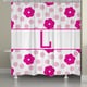 preview thumbnail 9 of 16, Laural Home Flowers and Polk-Dot Monogram Shower Curtain