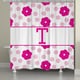preview thumbnail 15 of 16, Laural Home Flowers and Polk-Dot Monogram Shower Curtain