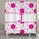 preview thumbnail 7 of 16, Laural Home Flowers and Polk-Dot Monogram Shower Curtain
