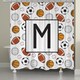 preview thumbnail 10 of 15, Laural Home Sports Monogram Shower Curtain M