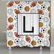 preview thumbnail 9 of 15, Laural Home Sports Monogram Shower Curtain L