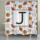preview thumbnail 7 of 15, Laural Home Sports Monogram Shower Curtain J