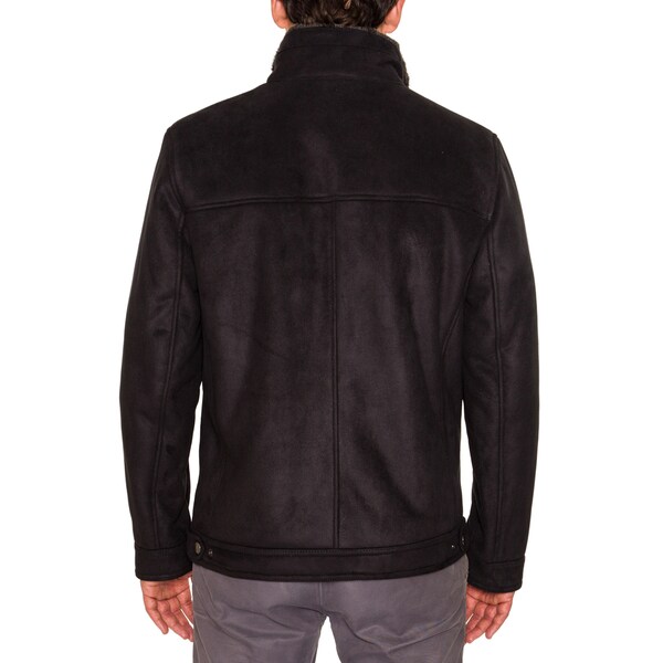 Nautica Men/'s Faux Shearling Faux Leather Fall Coat