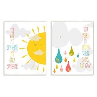 Stupell You Are My Sunshine Graphic 2-piece Wall Plaque Set - Bed Bath ...