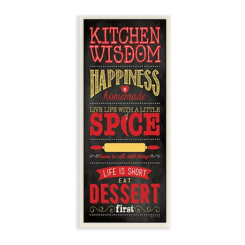 Stupell 'Kitchen Wisdom' Black Typography Art Wall Plaque