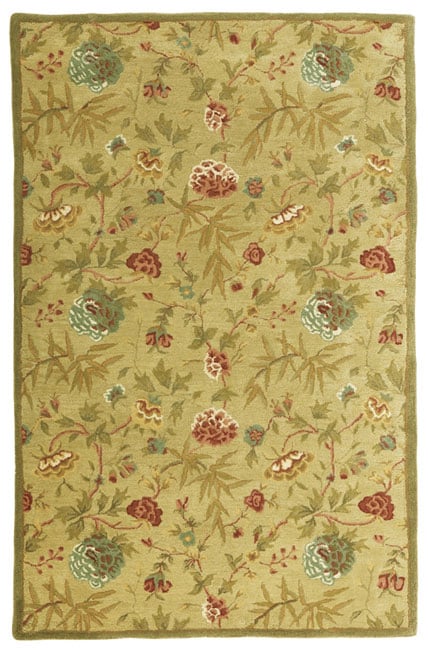 Hand tufted Antique Wool Rug (8 X 11) (GoldPattern Floral Tip We recommend the use of a non skid pad to keep the rug in place on smooth surfaces.All rug sizes are approximate. Due to the difference of monitor colors, some rug colors may vary slightly. O