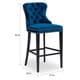 preview thumbnail 7 of 8, Abbyson Versailles 30-inch Blue Tufted Bar Stool