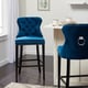 preview thumbnail 2 of 8, Abbyson Versailles 30-inch Blue Tufted Bar Stool