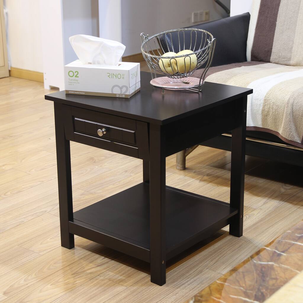 Adeco Accent Drawer End Table