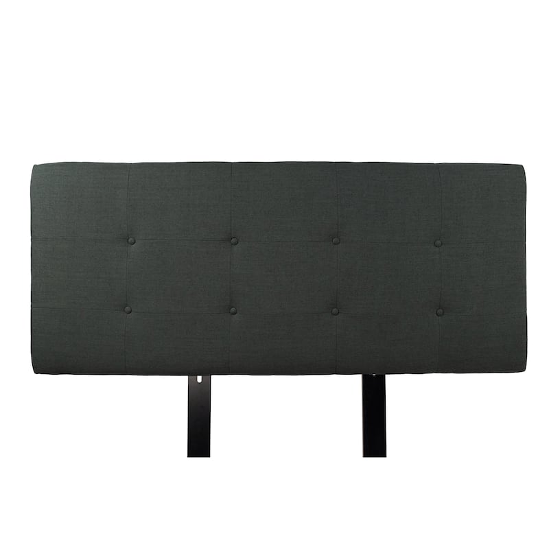 MJL Furniture Ali Button-tufted Allure Charcoal Upholstered Headboard - California King