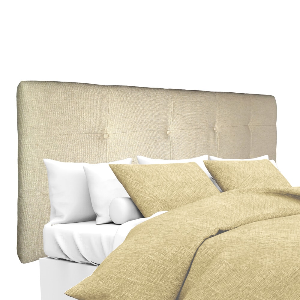 MJL Furniture Ali Button-tufted Belfast Linen Upholstered Headboard
