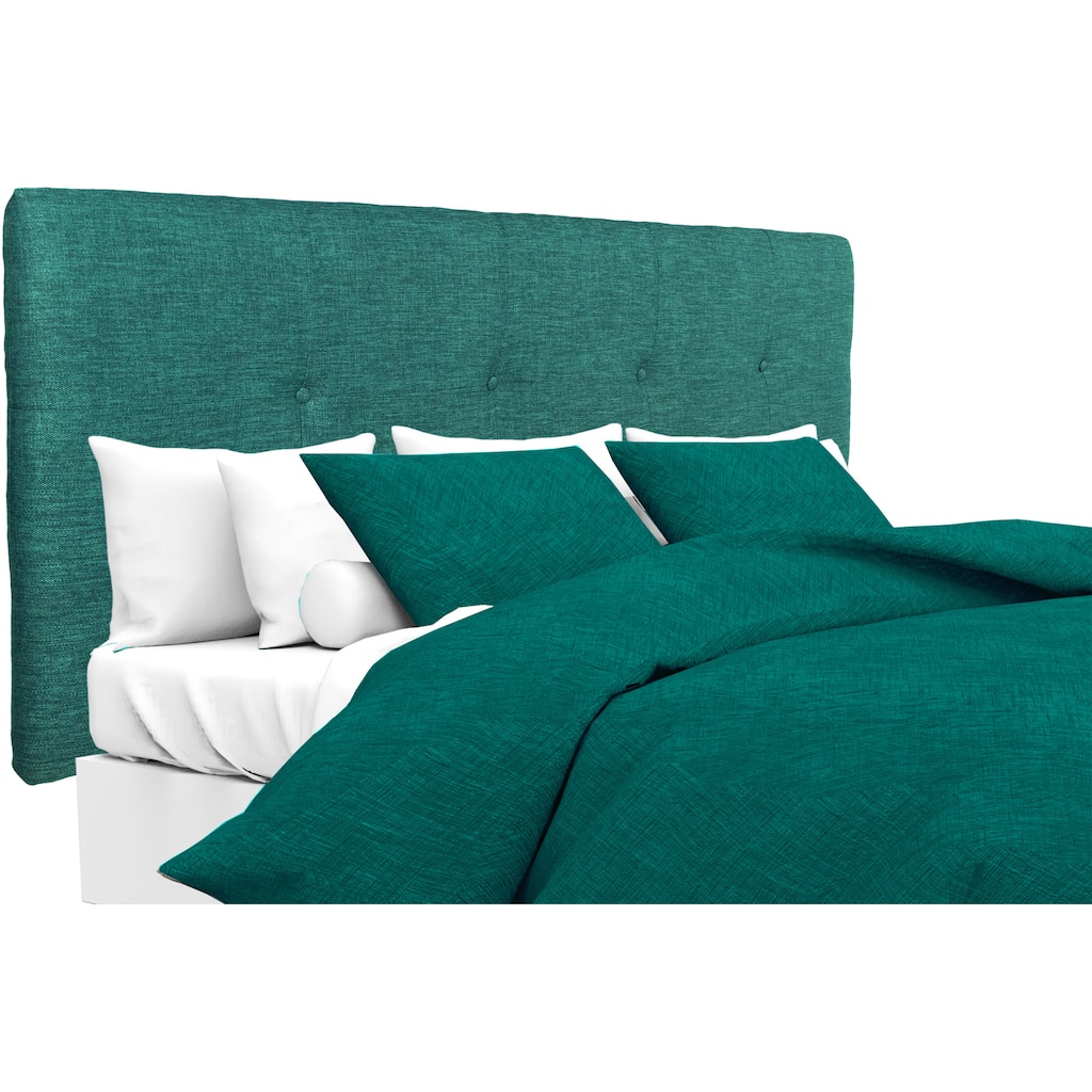 MJL Furniture Ali Button Tufted Lucky Turquoise Upholstered Headboard