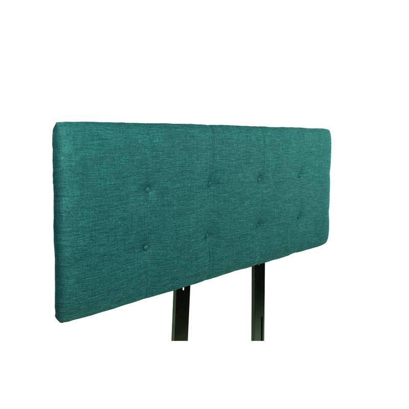 MJL Furniture Ali Button Tufted Lucky Turquoise Upholstered Headboard