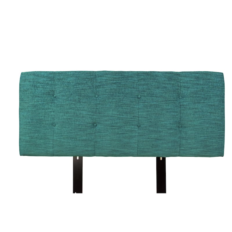 MJL Furniture Ali Button Tufted Lucky Turquoise Upholstered Headboard
