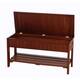 Roundhill Furniture The Gray Barn Waggoner Solid Wood Shoe Bench with Storage