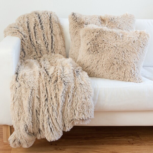 Bed bath and shop beyond faux fur pillow