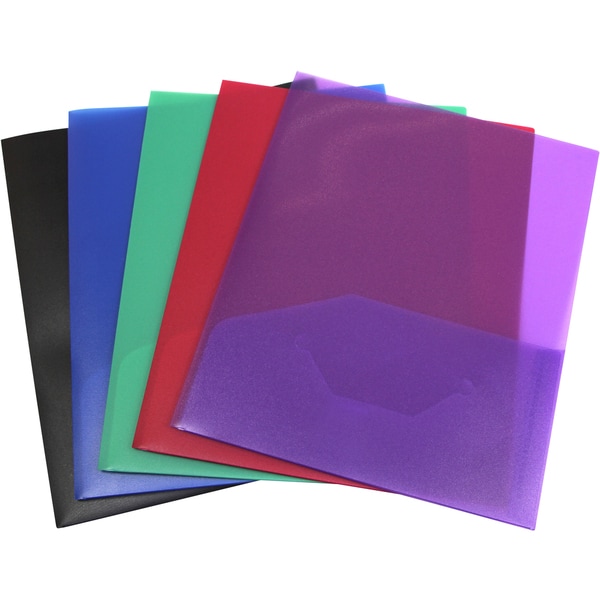 Thicker Poly Twopocket folder by Storex Free Shipping On Orders Over