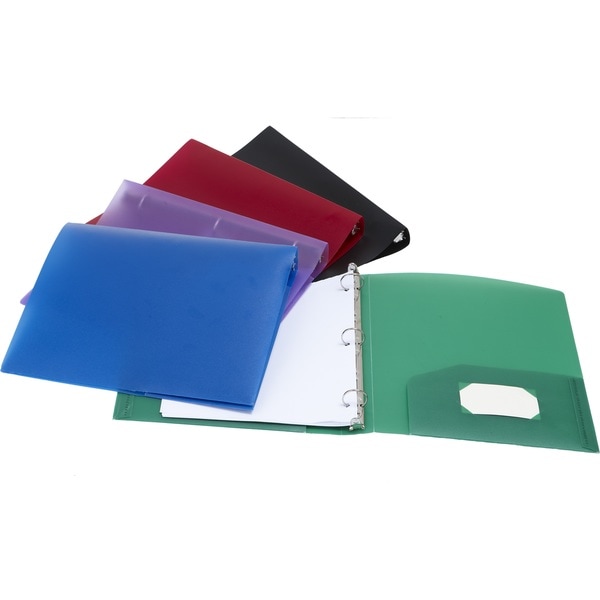 Storex Poly Binder with Pockets 1.5Inch Free Shipping Today