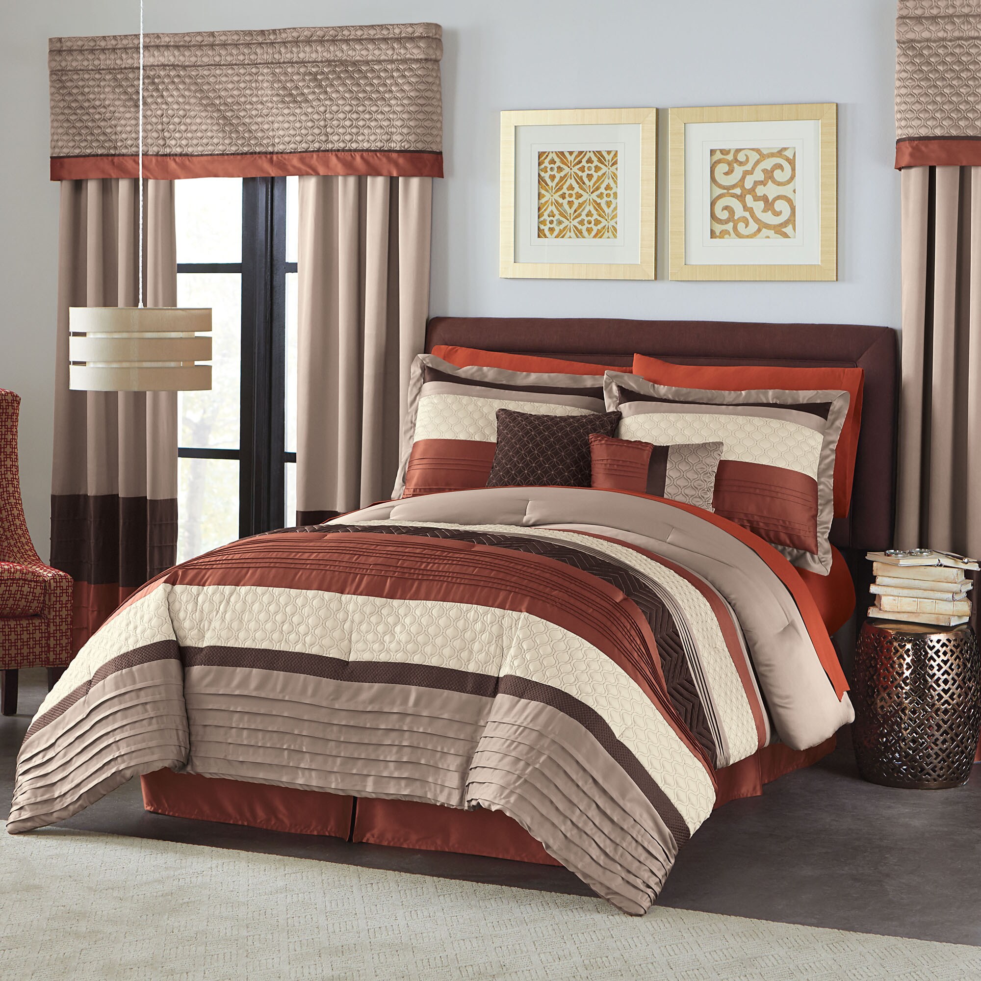 Shop Hamilton Hall Ember 6 Piece Comforter Set Free Shipping