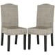 preview thumbnail 1 of 6, SAFAVIEH Dining Rural Woven Odette Antique Grey Wicker Dining Chairs (Set of 2) - 17.3" x 22" x 38.5"