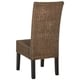 preview thumbnail 6 of 6, SAFAVIEH Dining Rural Woven Arjun Brown Multi Wicker Dining Chairs (Set of 2) - 18.1" x 13.2" x 40.1"