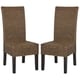 preview thumbnail 3 of 6, SAFAVIEH Dining Rural Woven Arjun Brown Multi Wicker Dining Chairs (Set of 2) - 18.1" x 13.2" x 40.1"