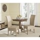 preview thumbnail 1 of 5, SAFAVIEH Arjun White Washed Wicker Dining Chair (Set of 2) - 44H x 22D x 17W