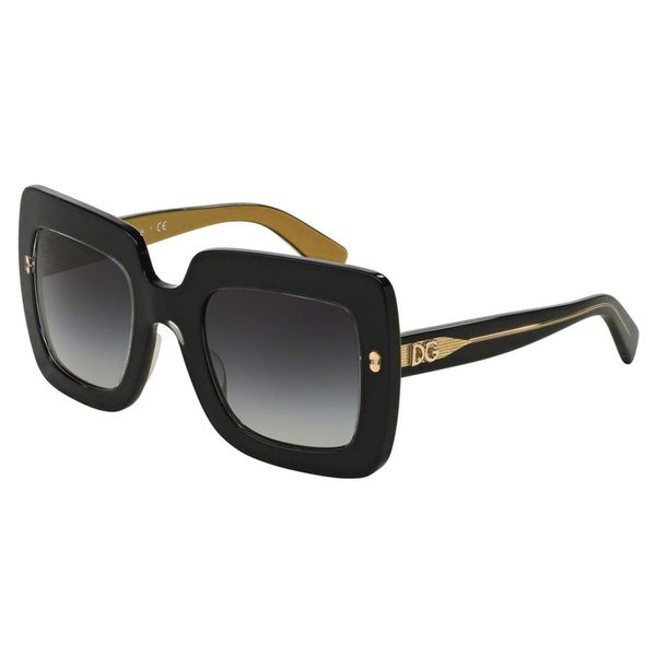 Dolce & Gabbana Women's DG4263 Black Plastic Square Sunglasses - Free ...