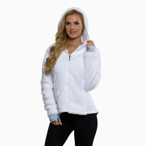 columbia women's white fleece jacket