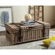 preview thumbnail 1 of 5, SAFAVIEH Navarro Grey Natural Rattan Storage Trunk - 45.7" x 23.6" x 18.2"
