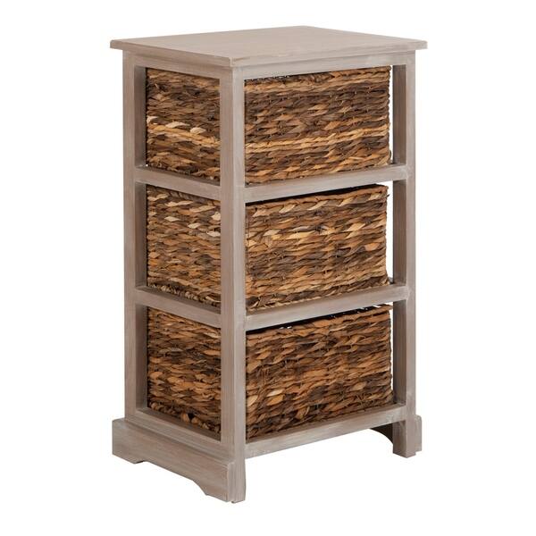 Shop Safavieh Halle Winter Melody 3 Drawer Wicker Basket Storage