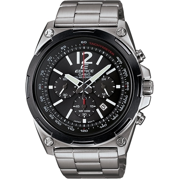 casio stainless steel solar watch