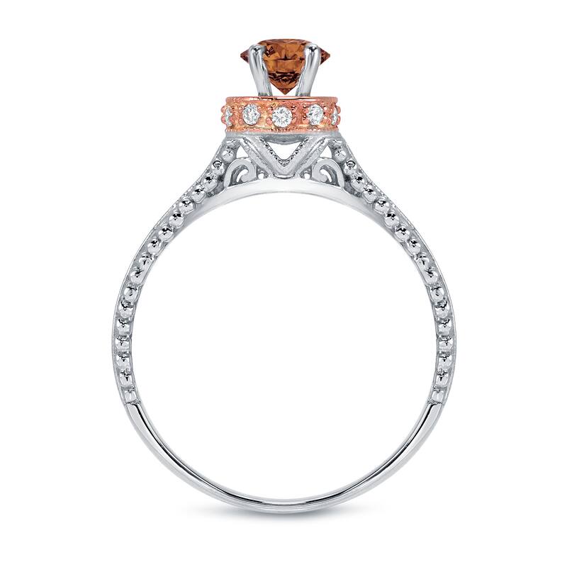 Auriya Vintage 1/2ct TDW Brown Diamond Engagement Ring 14k Rose and White Gold