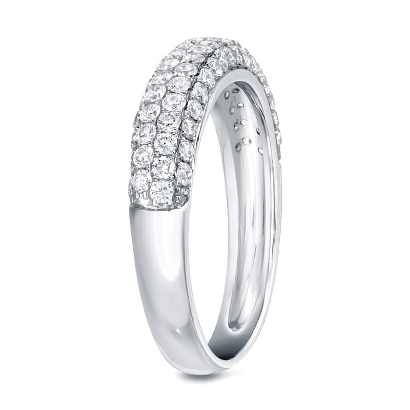 Auriya Multi-Row Pave Diamond Band 1 carat TDW 14K White Gold
