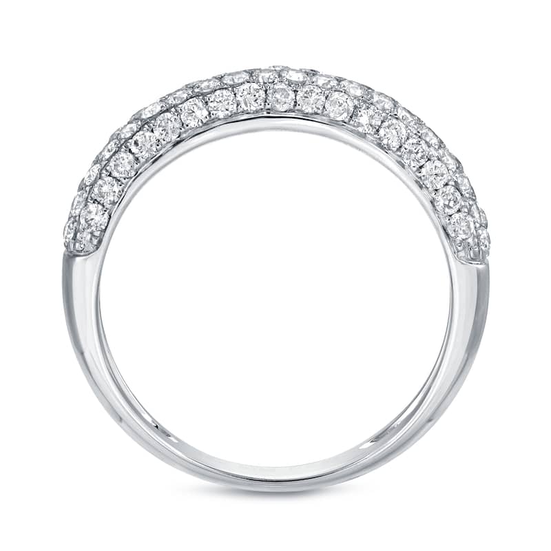 Auriya Multi-Row Pave Diamond Band 1 carat TDW 14K White Gold