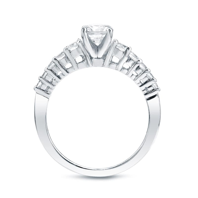 Auriya 14k Gold 1ctw Round Diamond Engagement Ring Set