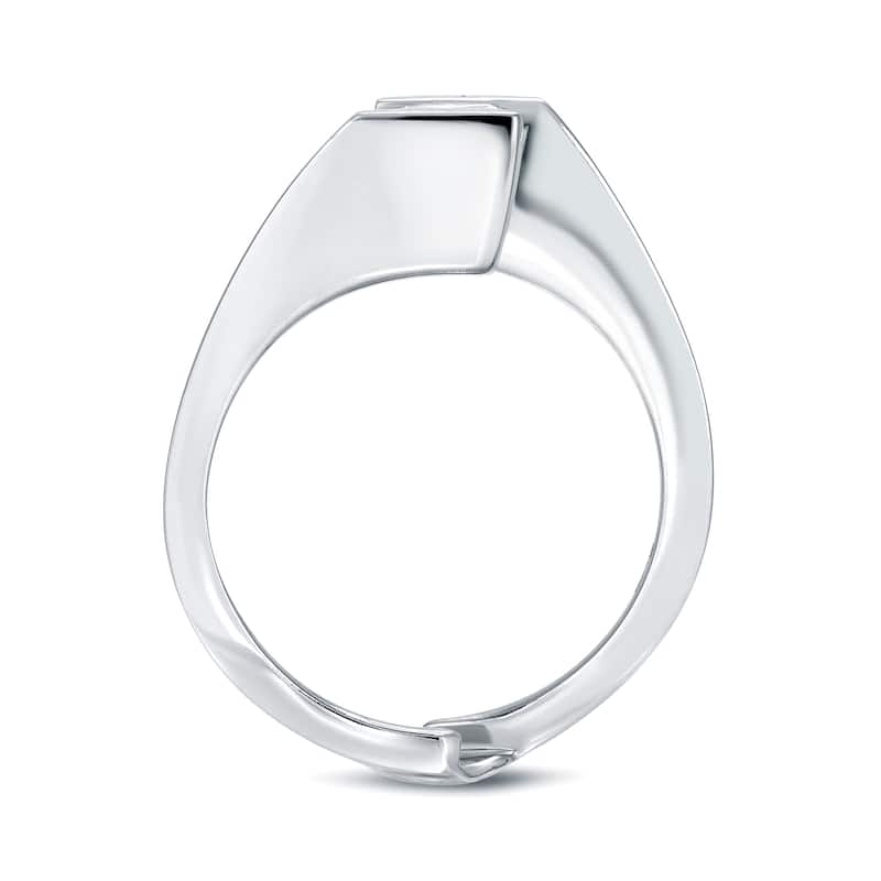 Auriya Modern Princess-Cut Diamond Insert Engagement Ring Set 3/4ct TDW 14K White Gold