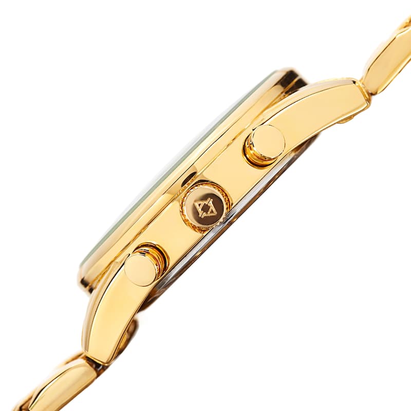 Akribos XXIV Men's Multifunction Tachymeter Stainless Steel Gold-Tone Bracelet Watch - GOLD