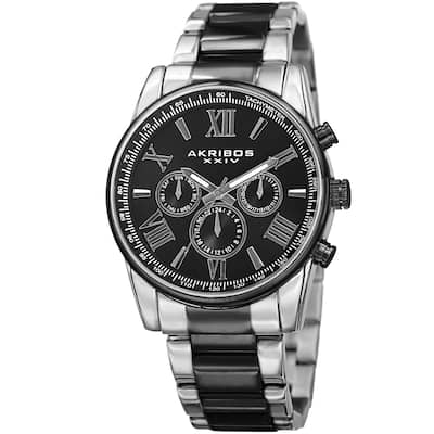 Akribos XXIV Men's Multifunction Tachymeter Stainless Steel Two-Tone Bracelet Watch
