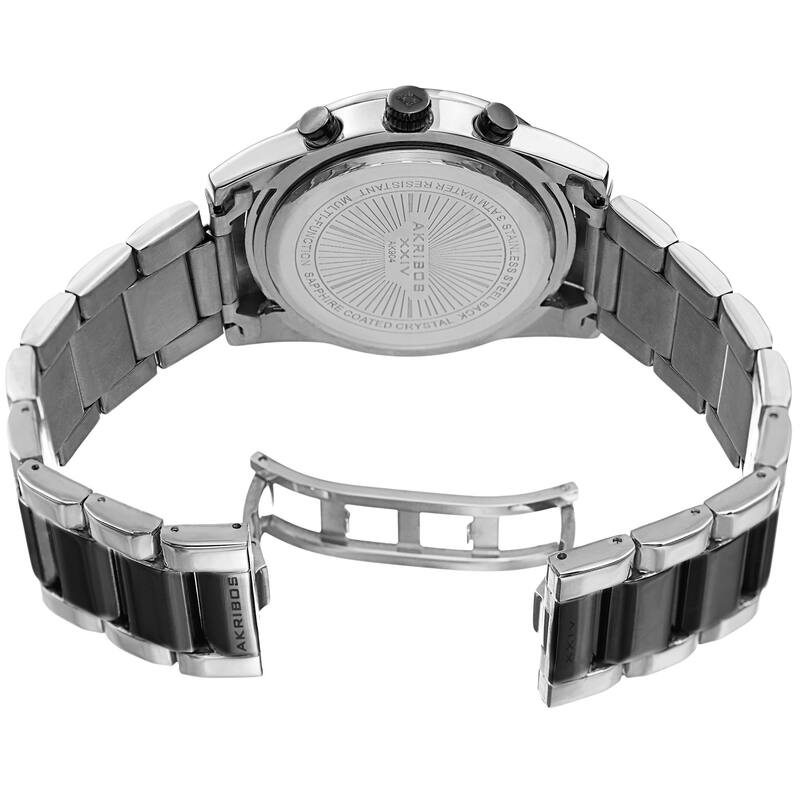 Akribos XXIV Men's Multifunction Tachymeter Stainless Steel Two-Tone Bracelet Watch