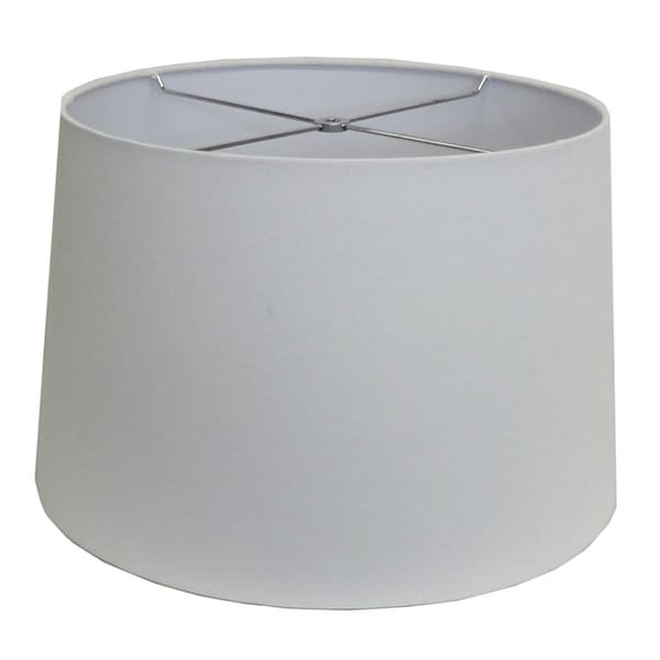 Round White-wash Hardback Drum Shade - Md