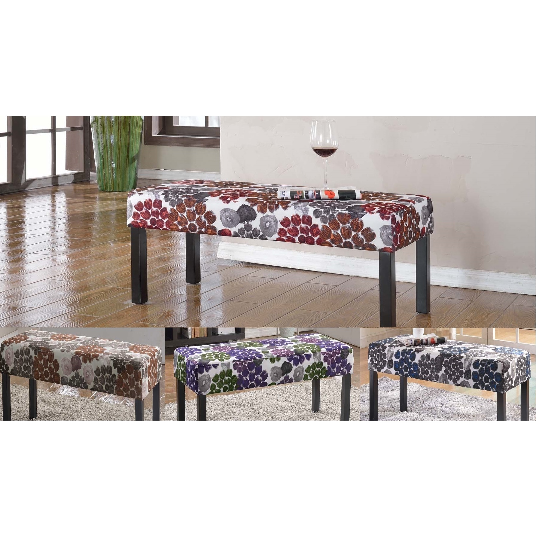 Alma Fabric Upholstered Decorative Bench On Sale Overstock