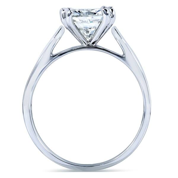 Shop Annello By Kobelli 14k White Gold 2 Carat Cushion Moissanite
