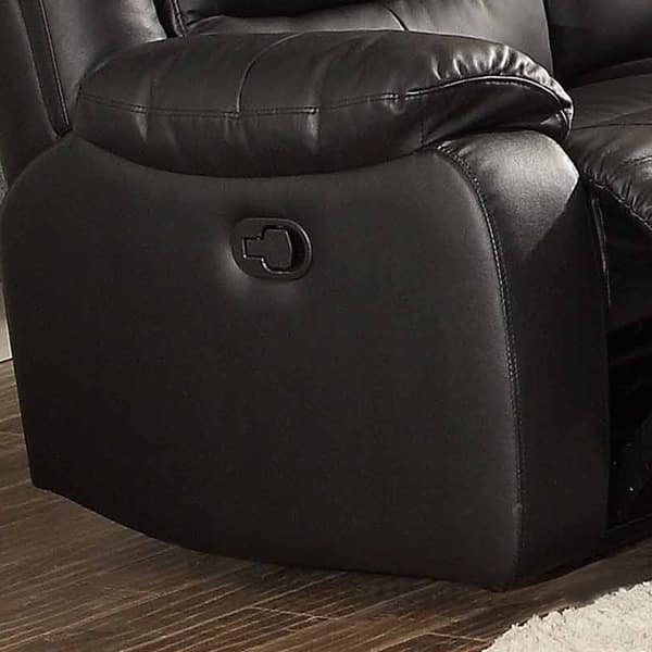 Shop Bennett Black Leather Reclining Sofa On Sale Free