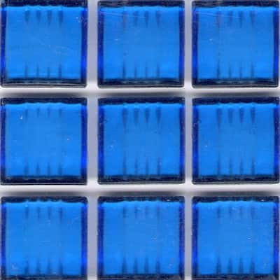 Clear Blue Glass Brio 3/4-inch Mosaic Tile