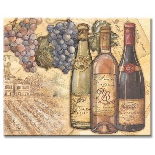 Counterart Glass Vineyards Wine Bottle Design 12x15-inch Cutting Board - 12x15