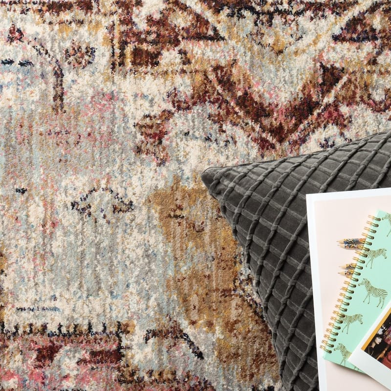 Alexander Home Contessa Traditional Medallion Boho Distressed Rug
